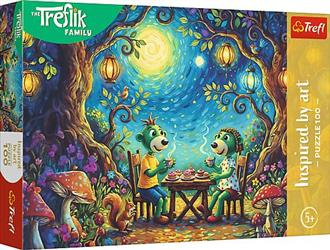 Puzzle 100 Spotkanie w kawiarni Inspired By Art Rodzina Treflików