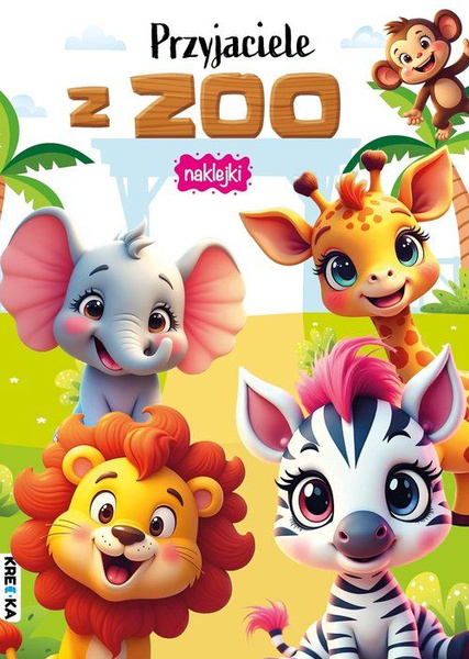 Kolorowanka z naklejkami. Przyjaciele z zoo