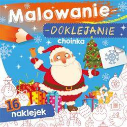 Malowanie-doklejanie. Choinka z naklejkami