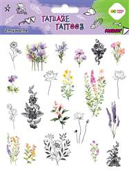 Tatuaże zmywalne FLOWERS 150x200 mm