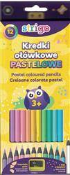 Kredki ołówkowe pastelowe 12 kolorów
