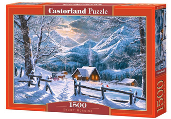 Puzzle 1500 Snowy Morning / Śnieżny poranek