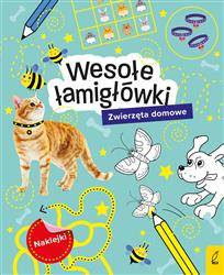 Wesołe łamigłówki z naklejkami. Zwierzęta domowe