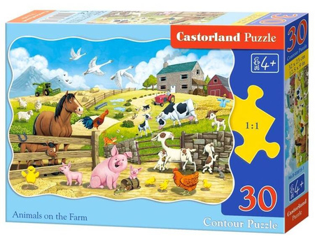 Puzzle 30 Animals on the Farm / Zwierzęta na farmie
