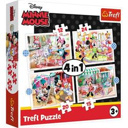 Puzzle 4w1 (12,15,20,24) Minnie z przyjaciółmi 34355