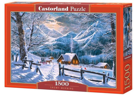 Puzzle 1500 Snowy Morning / Śnieżny poranek