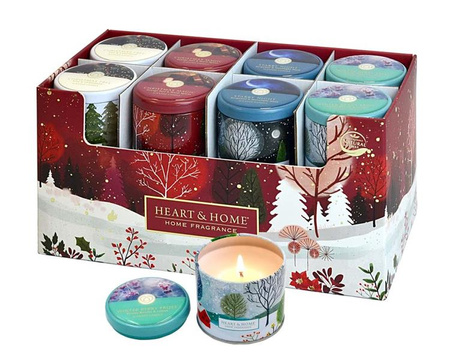 Zapachowa świeca w puszce - mrożone jagody i cytryna SZP-004 BN