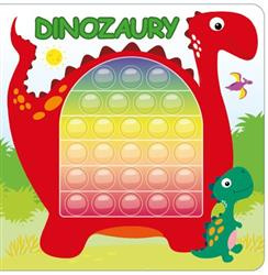 Książka Pop It - Dinozaury książeczka sensoryczna