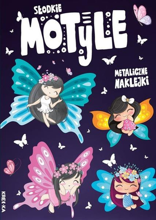 Kolorowanka z metalicznymi naklejkami. Słodkie motyle