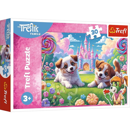Puzzle 30  Świat pełen uśmiechu - Rodzina Treflików