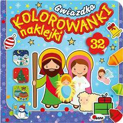 Kolorowanki naklejki. Gwiazdka