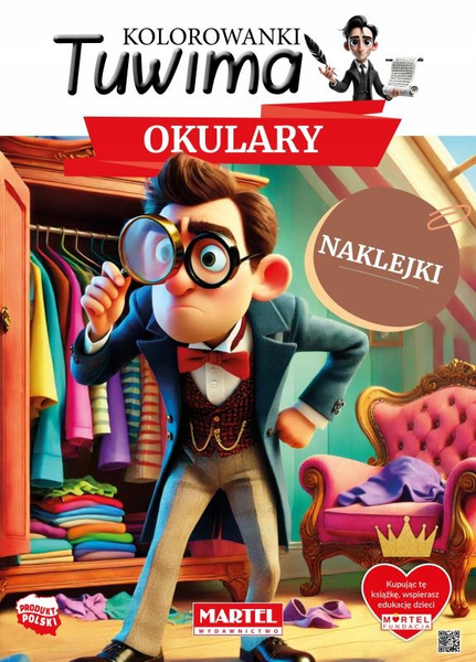 Kolorowanka Tuwima. Okulary z naklejkami