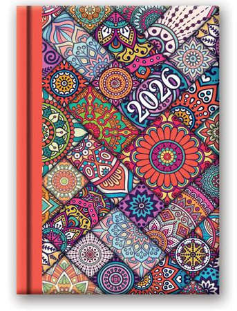 Kalendarz książkowy B6 2026 dzienny etno