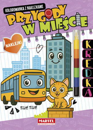 Modułowa kredka.Przygody w mieście z naklejkami