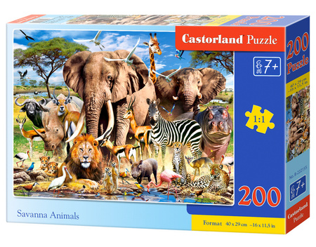Puzzle 200 Savanna Animals / Zwierzęta sawanny