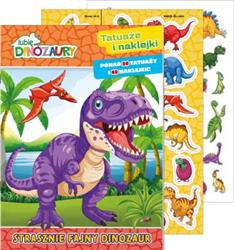 Lubię Dinozaury. Tatuaże i naklejki cz. 1. Strasznie fajny dinozaur.