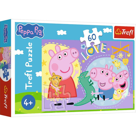 Puzzle 60 el. Szczęśliwa świnka Peppa Pig 17414