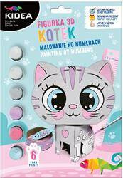 Figurka 3D malowanie po numerach Kotek