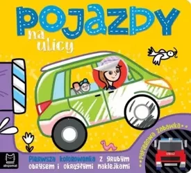 Pojazdy na ulicy. Kolorowanka z grubym obrysem