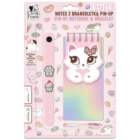 Notes z bransoletką Kotek