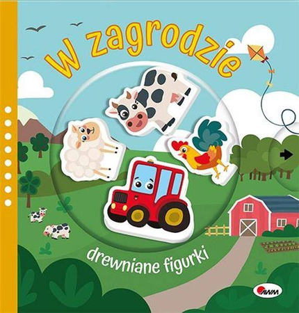 Drewniane figurki. W zagrodzie