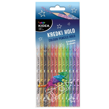 KIDEA Kredki Holo 12 kolorów