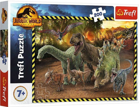 Puzzle 200 Dinozaury z Parku Jurajskiego