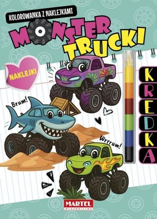 Modułowa kredka.Monster Trucki z naklejkami