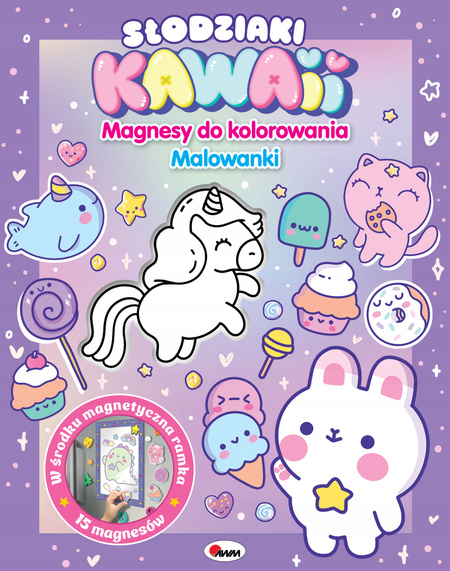 Magnesy do kolorowania. Słodziaki kawaii