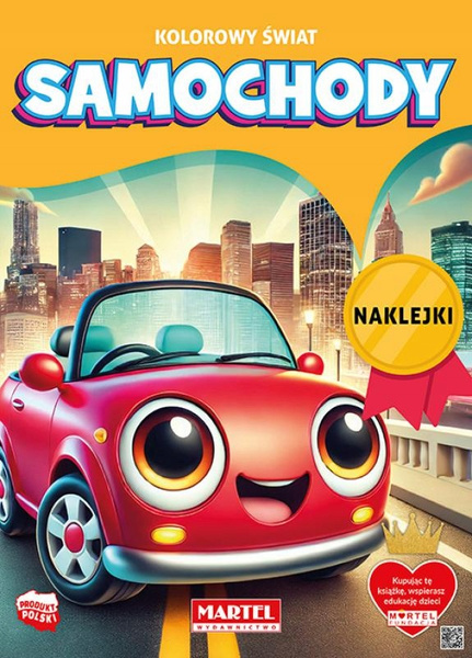 Kolorowanka z naklejkami Kolorowy świat. Samochody