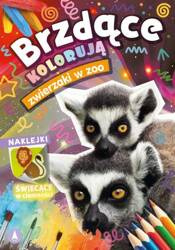 Brzdące kolorują. Zwierzaki w zoo + naklejki świecące w ciemności