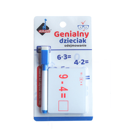 Genialny dzieciak. Fiszki arytmetyczne.Odejmowanie