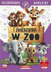 Kolorowanka Zwierzątka w zoo z naklejkami