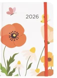 Kalendarz książkowy B6 2026 dzienny Maki