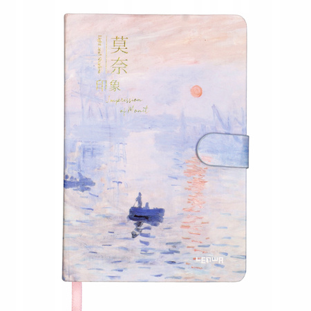 Notes z zapięciem B5 128 kartek Monet Wschód słońca