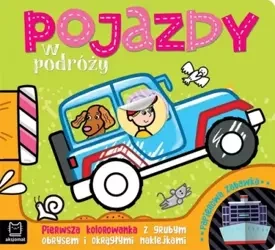 Pojazdy w podróży kolorowanka z grubym obrysem