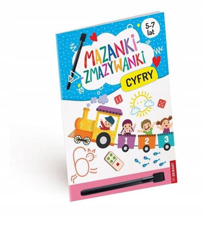 Mazanki-zmazywanki. Kolorowe cyfry. Ćwiczenia z pisakiem
