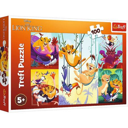 Puzzle 100 Dzielny Król Lew