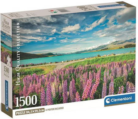 Puzzle 1500 Compact Lupins At Lake Tekapo