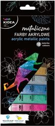 Farby akrylowe  metaliczne 12x12ml Kidea
