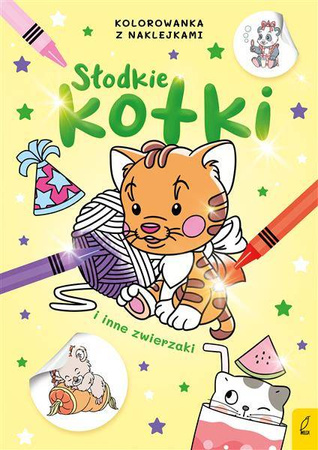 Słodkie kotki i inne zwierzaki z naklejkami