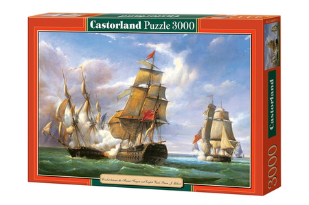 Puzzle 3000 Copy of Combat between the French Frigate La Canonniere