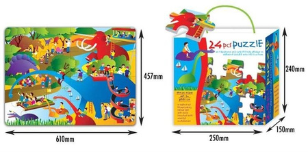 Mata z puzzli Dino 24 elementów RUSSELL
