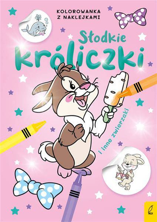 Słodkie króliczki i inne zwierzaki z naklejkami