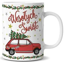 Kubek premium świąteczny fiat z choinką Q 1059