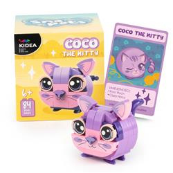 Klocki Snapets kot fioletowy  Kidea