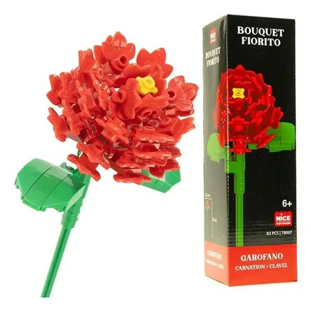 NICE KWIATY Z KLOCKOW 83 el. GOŹDZIK