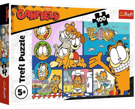 Puzzle 100 Leniwy Garfield