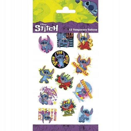 TATUAŻE ZMYWALNE STITCH dla dzieci 12szt