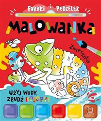 Farbki i pędzelek. Malowanka. Użyj wody, zbudź...